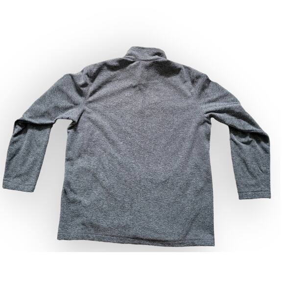 Eddie Bauer Full Zip Fleece Mock Neck Dark Gray Sweater Men Sz L - Picture 2 of 7